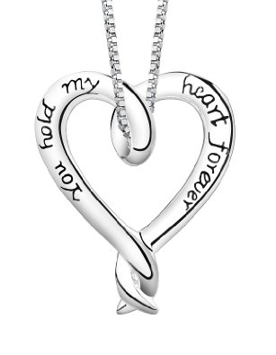 Sterling Silver You Hold My Heart Forever Pendant